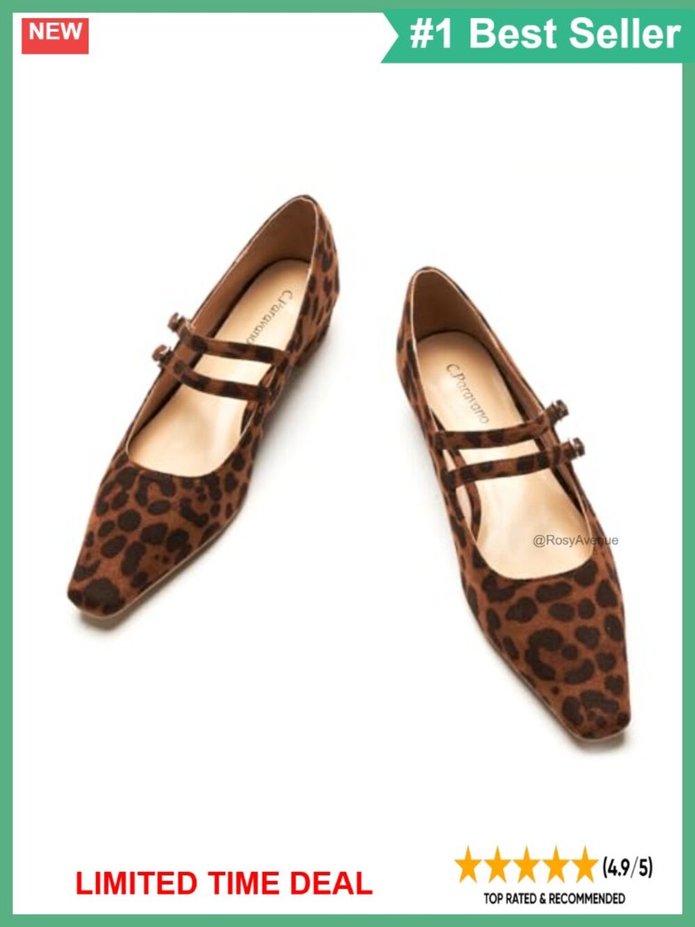 Mary Jane Flats Low Block Heel Square Toe Dress Shoes Women's Pumps